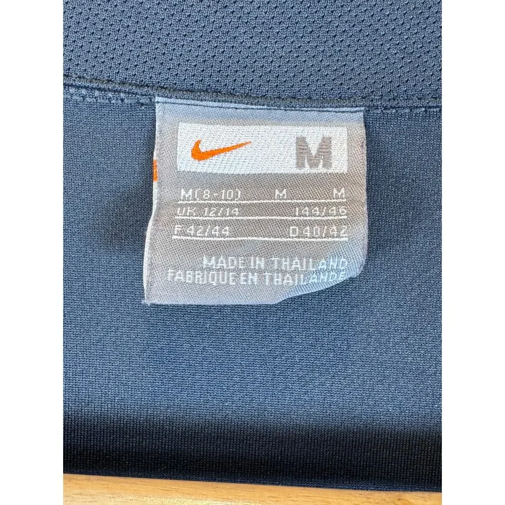 Nike Dri-FIT Women’s Medium Gray Blue Quarter Zip Pullover Track Sweatshirt Top